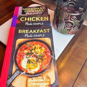 “Made Simple” Cookbook Trio for Making Breakfast, Chicken, & Cocktails/Mocktails
